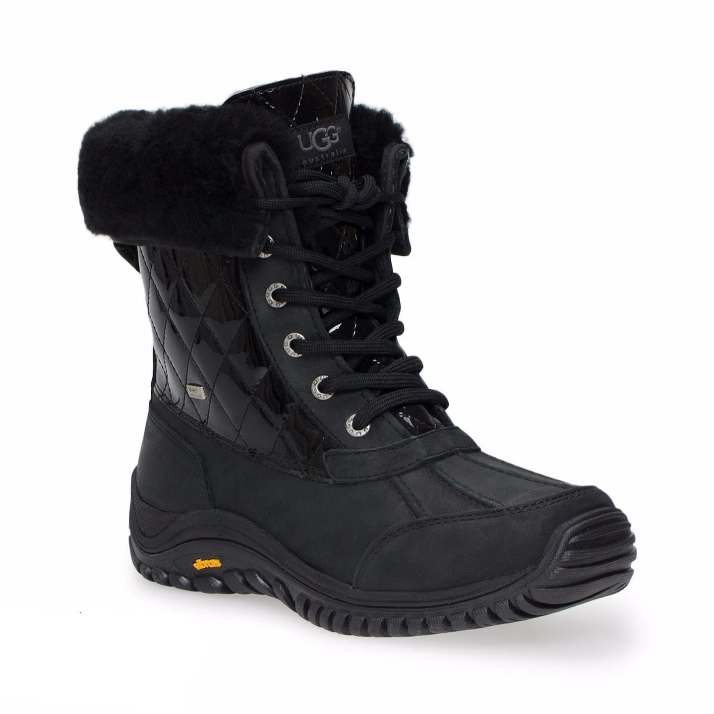 UGG Adirondack Quilted Black Boots