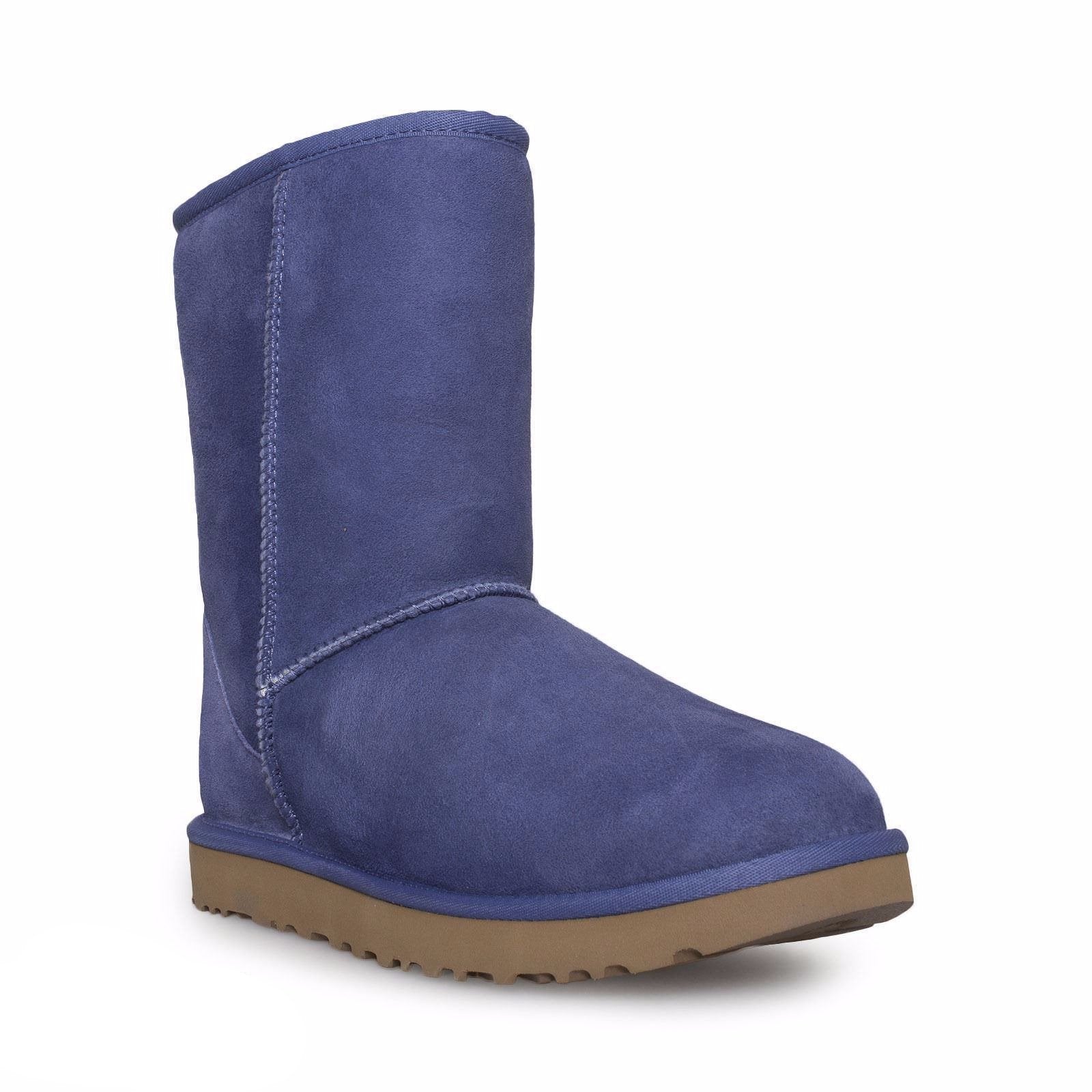 UGG Classic Short II Pajama Blue Boots