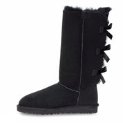 UGG Bailey Bow Tall Black Boots - Youth