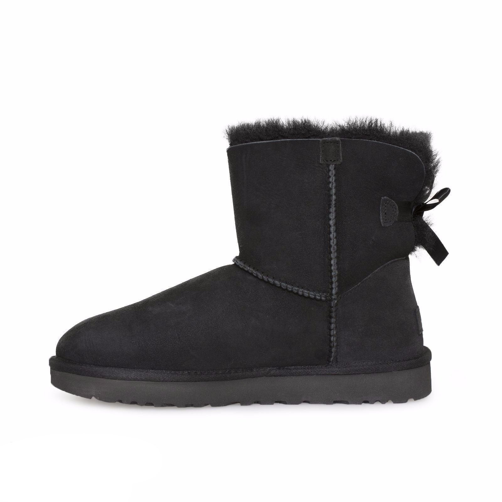 UGG Mini Bailey Bow II Black Boots - Youth