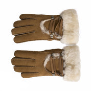 UGG Short Lace Up Glove Gloves Chestnut