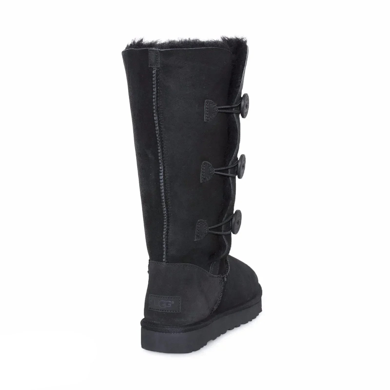 UGG Bailey Button Triplet II Black Boots - Kids