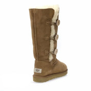 UGG Bailey Button Triplet II Chestnut Boots - Youth