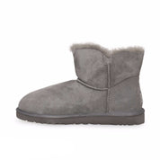 UGG MIni Bailey Button Bling Grey Boots