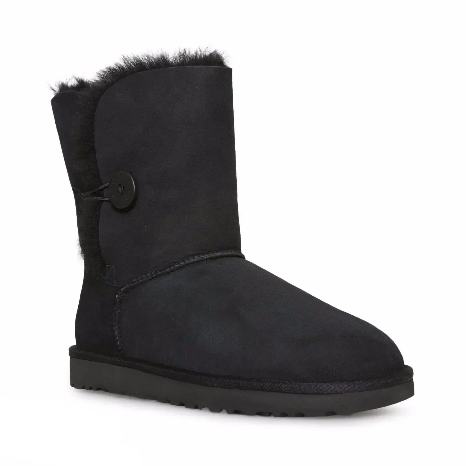 UGG Bailey Button II Black Boots - Youth