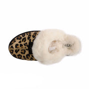 UGG Scuffette II Calf Hair Leopard Slippers