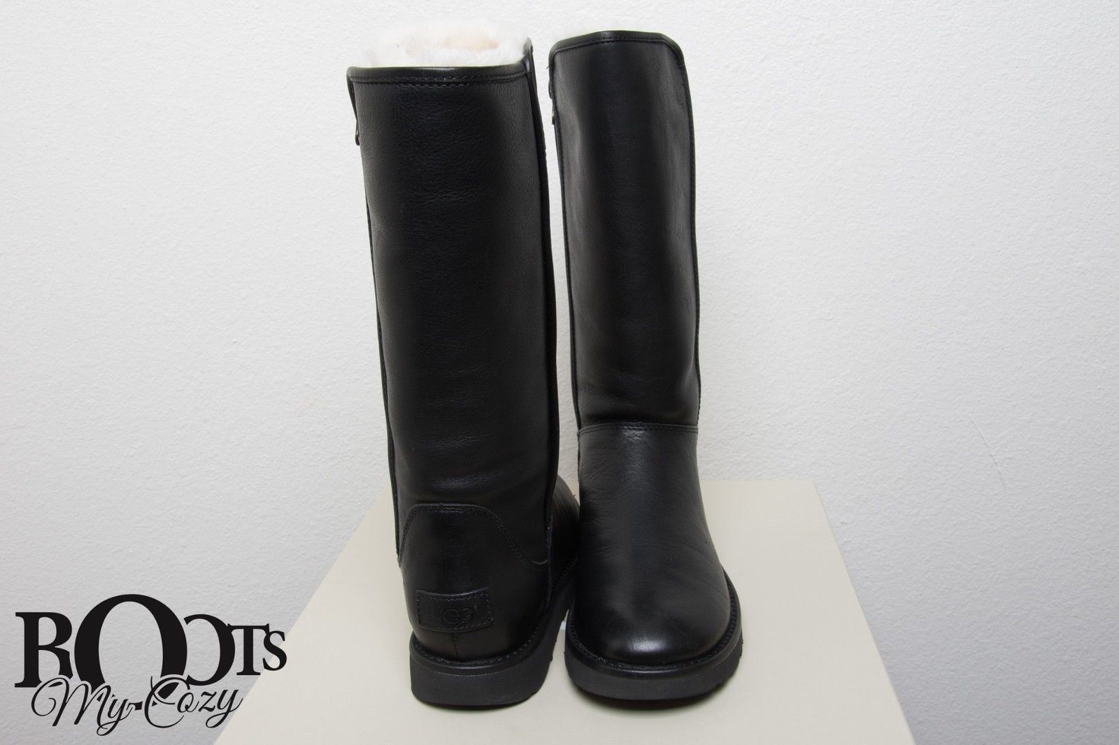 UGG Abree II Tall Leather Nero Boots