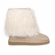 UGG Short Sheepskin Cuff Sand Boots