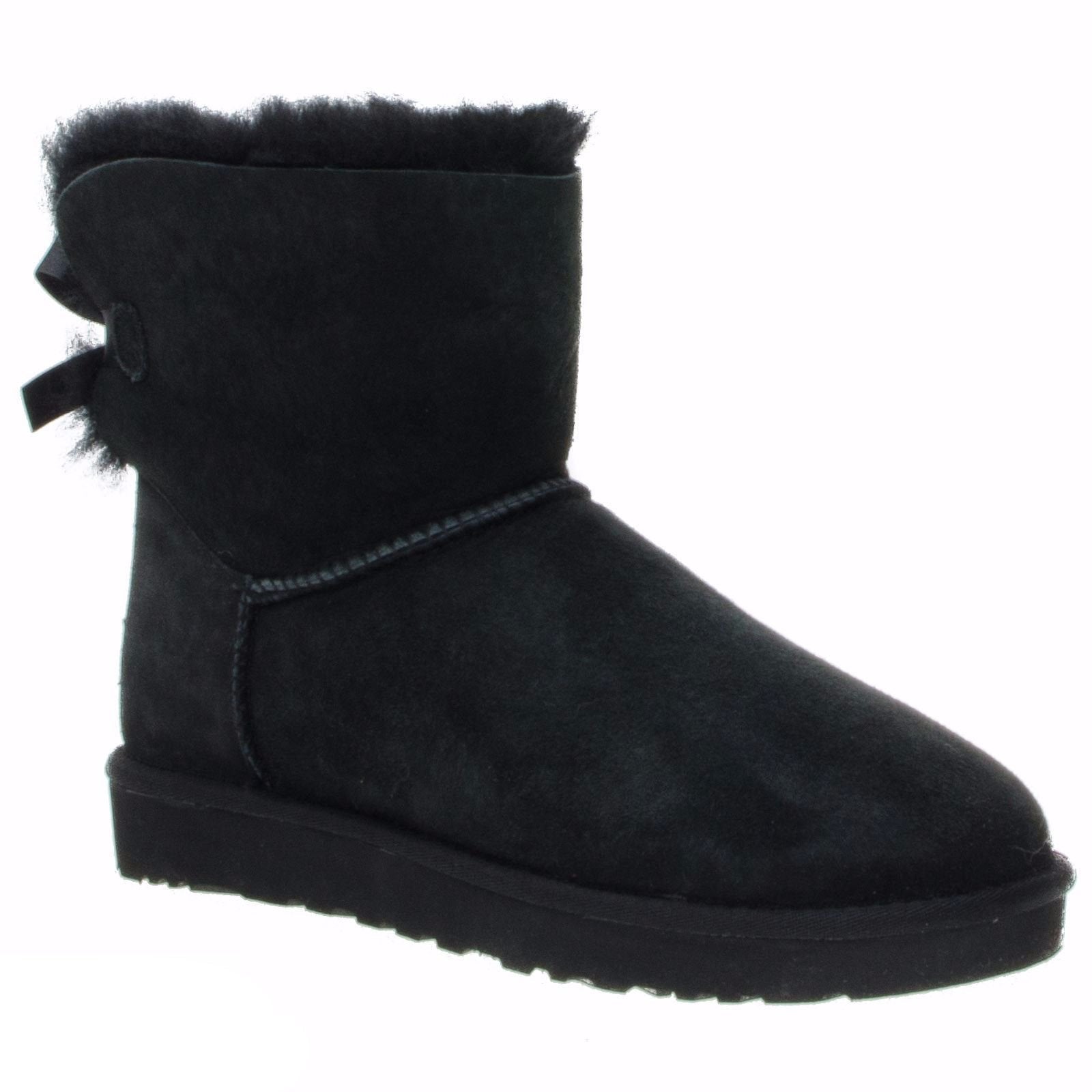 UGG Mini Bailey Bow Black Boots - Toddler