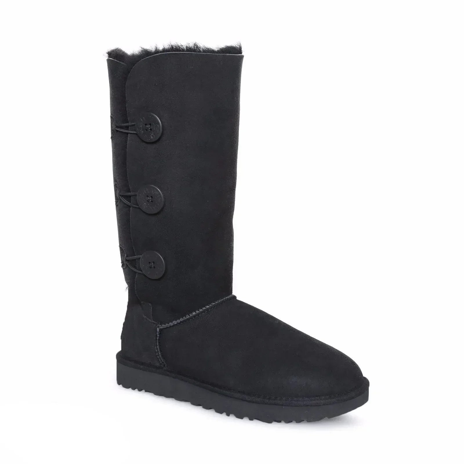 UGG Bailey Button Triplet II Black Boots - Kids