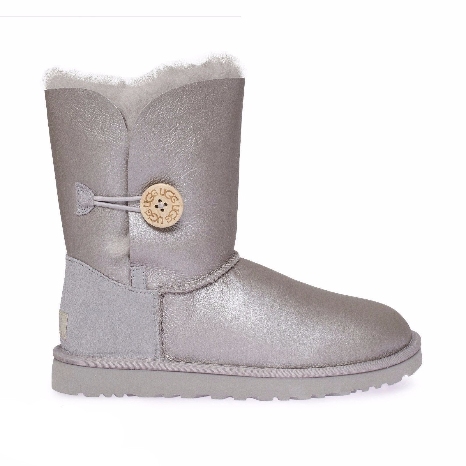 UGG Bailey Button Metallic Graphite Boots