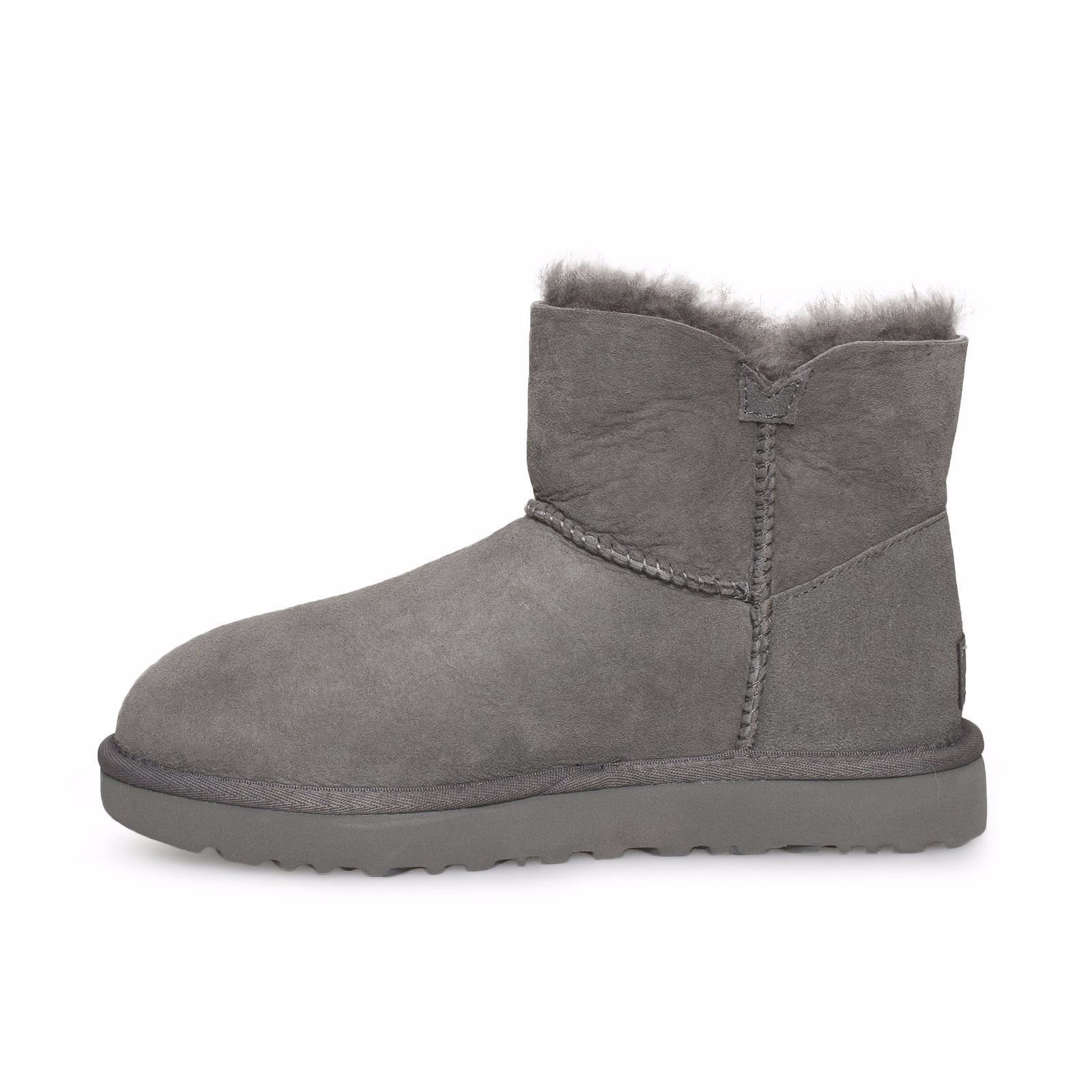 UGG Mini Bailey Button II Grey Boots