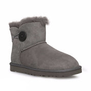 UGG Mini Bailey Button Grey Boots