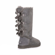 UGG Bailey Bow Tall Grey Boots - Youth