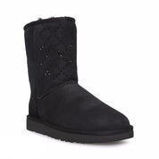 UGG Classic Short Crystal Diamond Black Boots