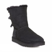 UGG Bailey Bow II Black Boots - Youth / Toddler