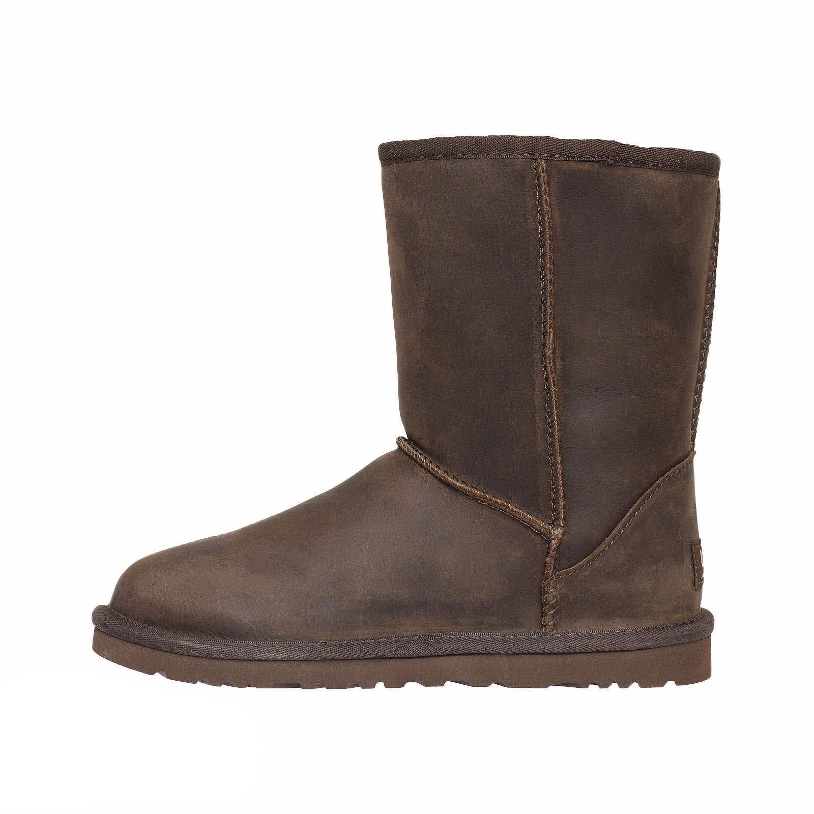 UGG Classic Short Leather Brownstone Boots