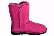 UGG BAILEY GOLD MARIKO RED VIOLET SUEDE/SHEEPSKIN BOOTS