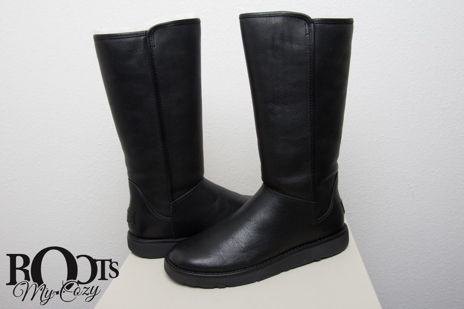 UGG Abree II Tall Leather Nero Boots