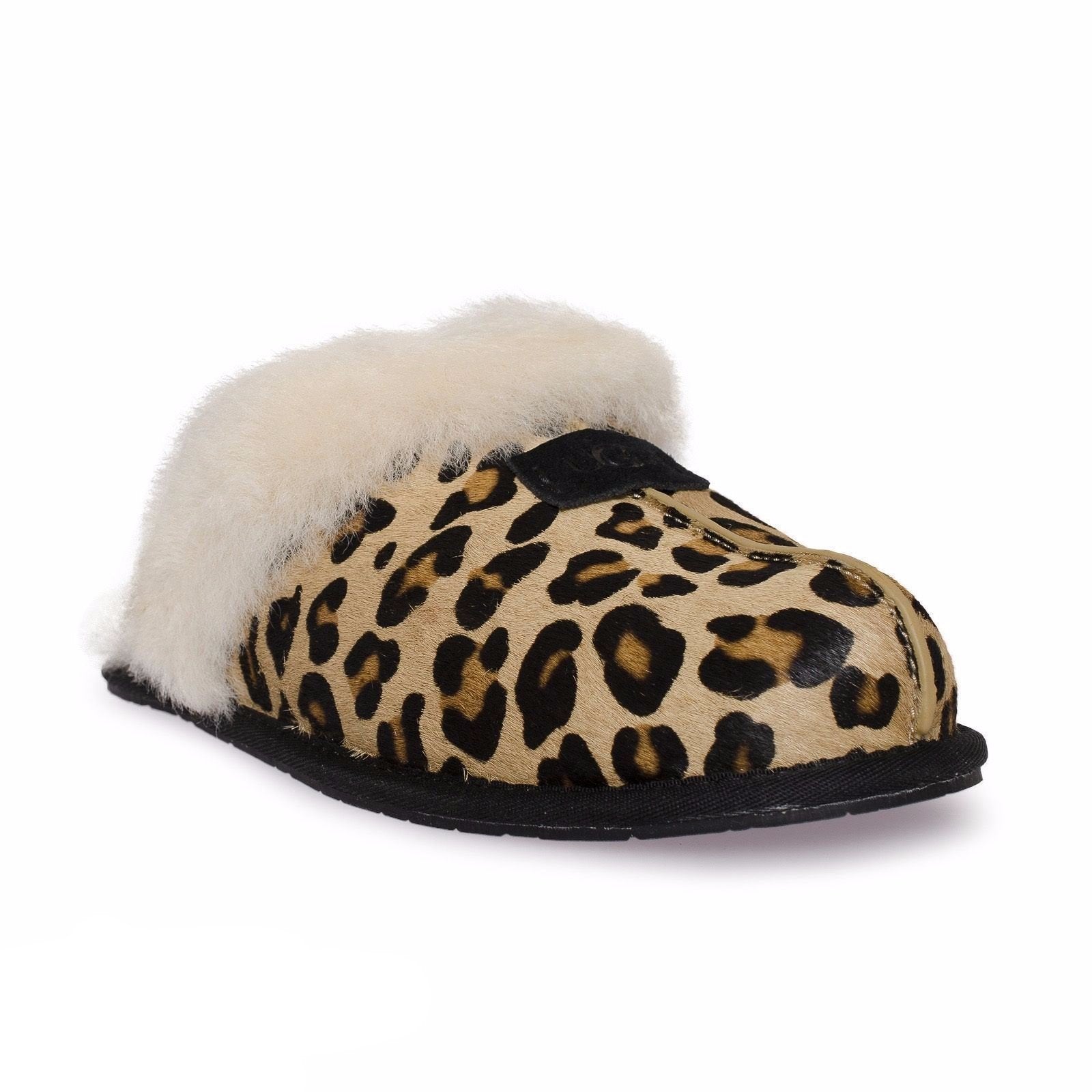 UGG Scuffette II Calf Hair Leopard Slippers