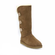 UGG Bailey Button Triplet II Chestnut Boots - Youth