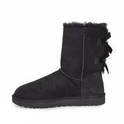 UGG Bailey Bow II Black Boots - Youth / Toddler