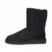 UGG Classic Short Crystal Diamond Black Boots