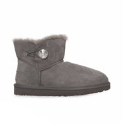 UGG MIni Bailey Button Bling Grey Boots