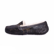 UGG Ansley Exotic Velvet Black Slippers