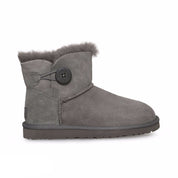 UGG Mini Bailey Button Grey Boots