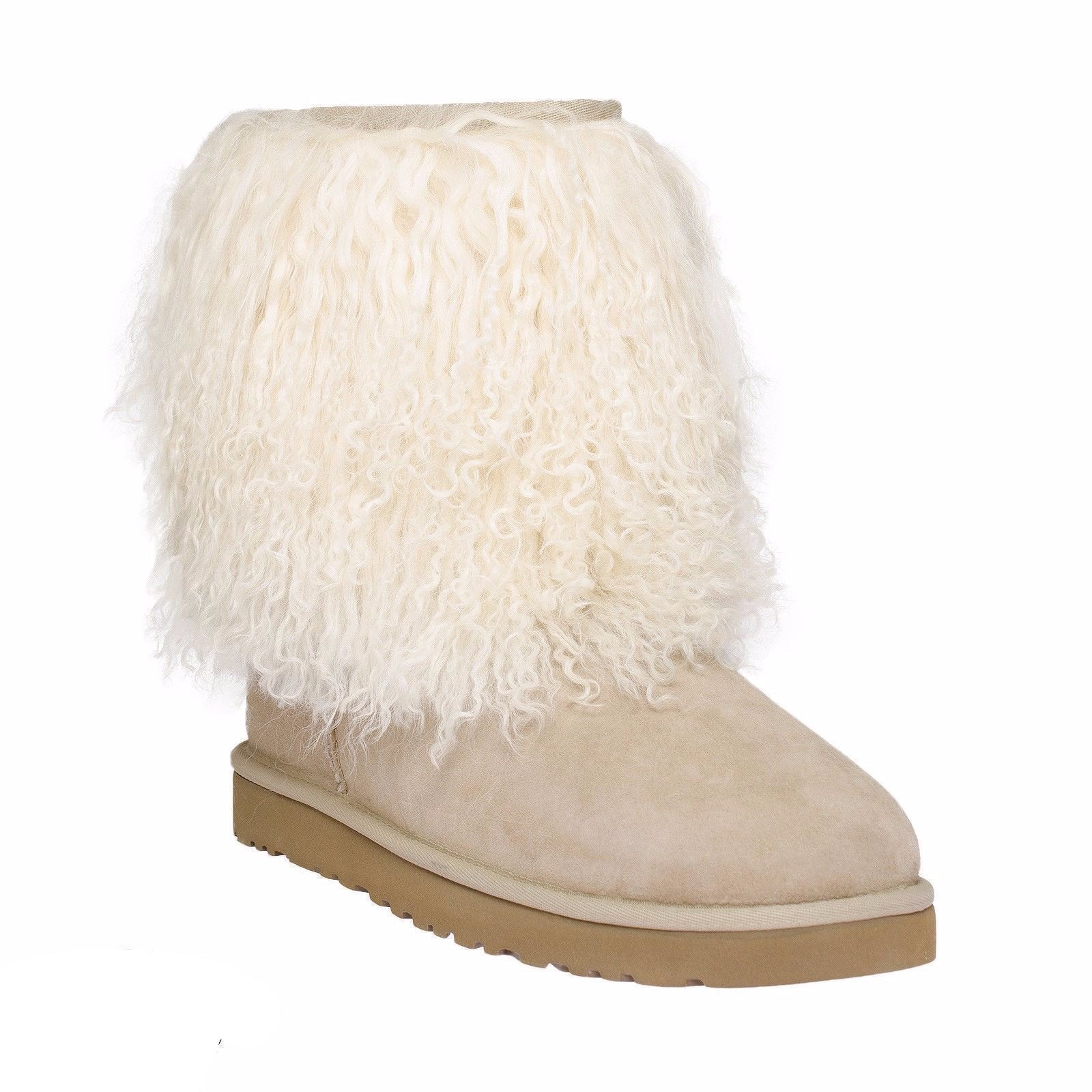 UGG Short Sheepskin Cuff Sand Boots