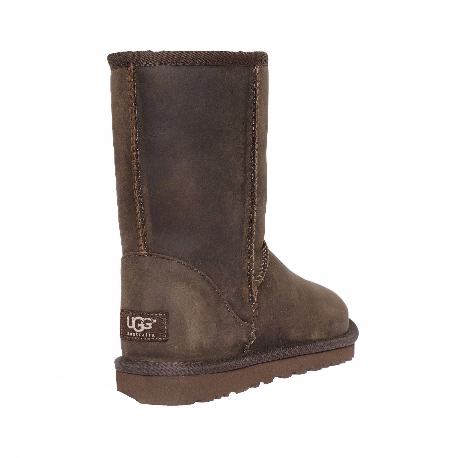 UGG Classic Short Leather Brownstone Boots