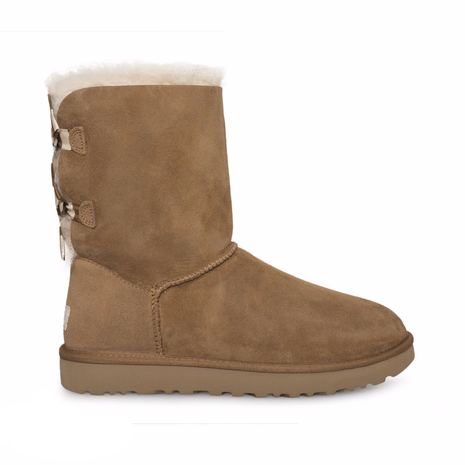 UGG Bailey Bow Stripe Chestnut Boots