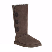 UGG Bailey Button Triplet Chocolate Boots