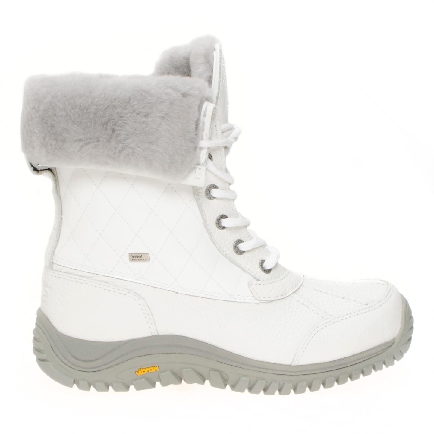 UGG Adirondack Quilted White Boots