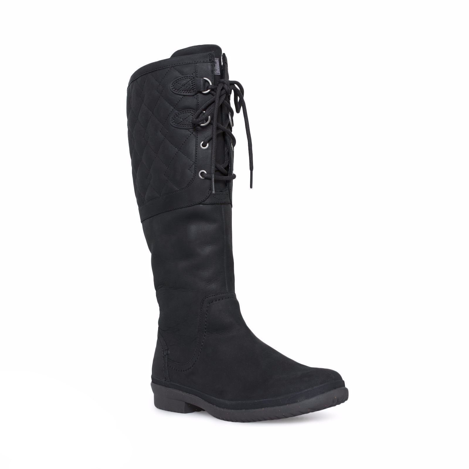 UGG Elsa Deco Quilt Black Boots