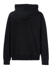 'Windbreaker' Black Hooded Sweatshirt In Cotton Man