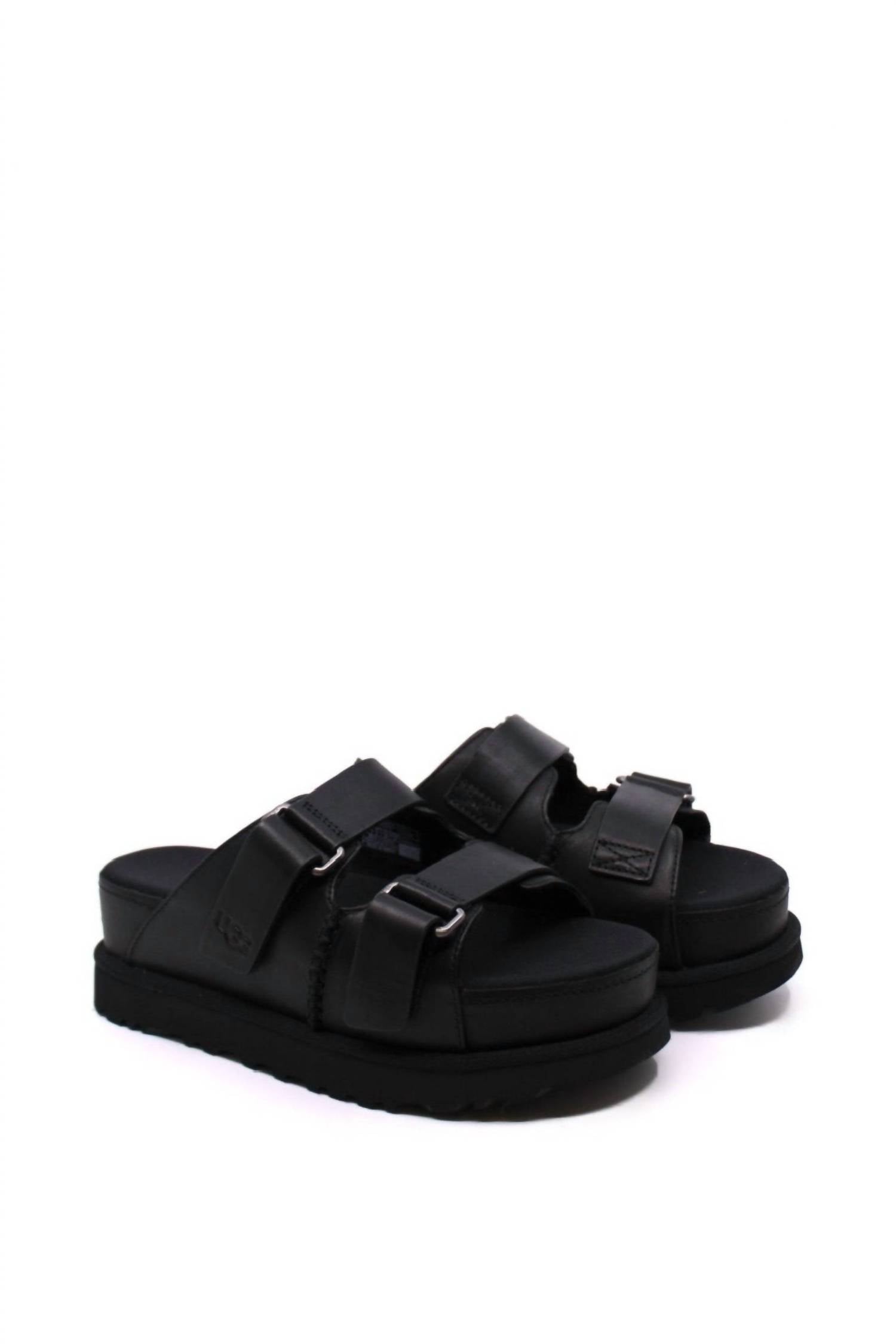 Women's Goldenstar Hi Slide Sandals In Black