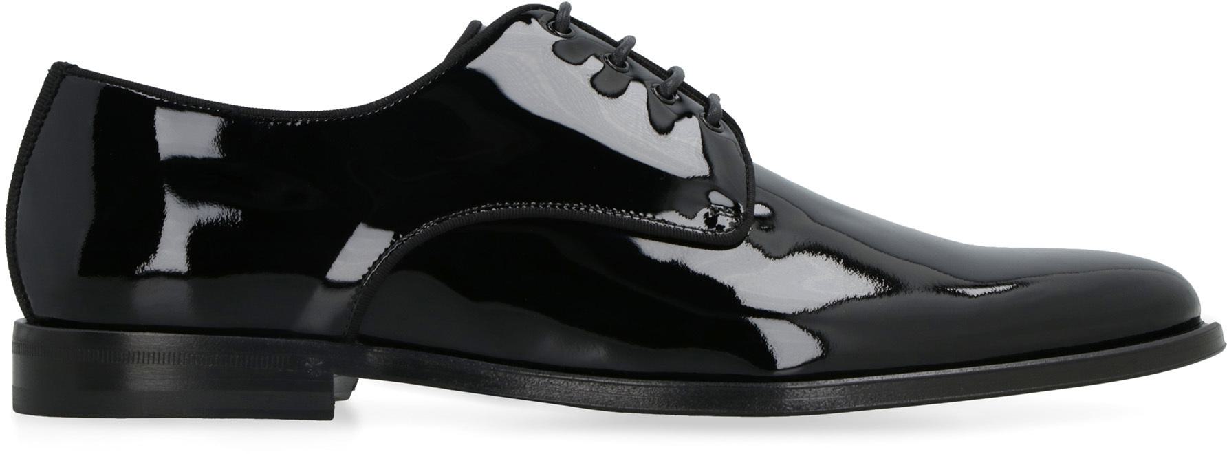 Dolce & Gabbana Patent Leather Lace-Up Derby Shoes