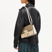 Coach Outlet Large Morgan Square Crossbody In Blocked Signature Canvas