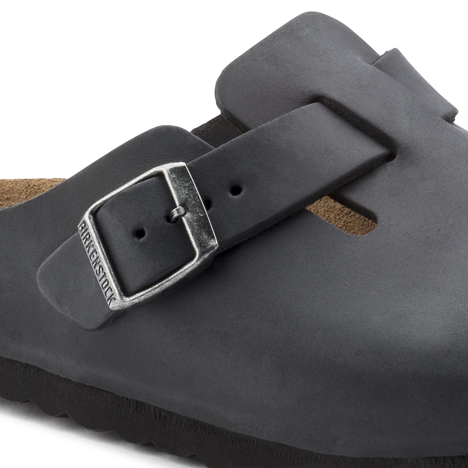 Birkenstock Boston Oiled Leather Classic Footbed Clog in Black