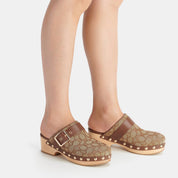 Coach Outlet Faryn Clog In Signature Jacquard