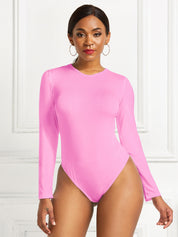 Round Neck Long Sleeve Bodysuit