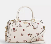 Coach Rowan Satchel Crossbody Bag With Ladybug Floral Print