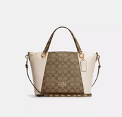 Coach Kacey Satchel Bag In Colorblock Signature Canvas