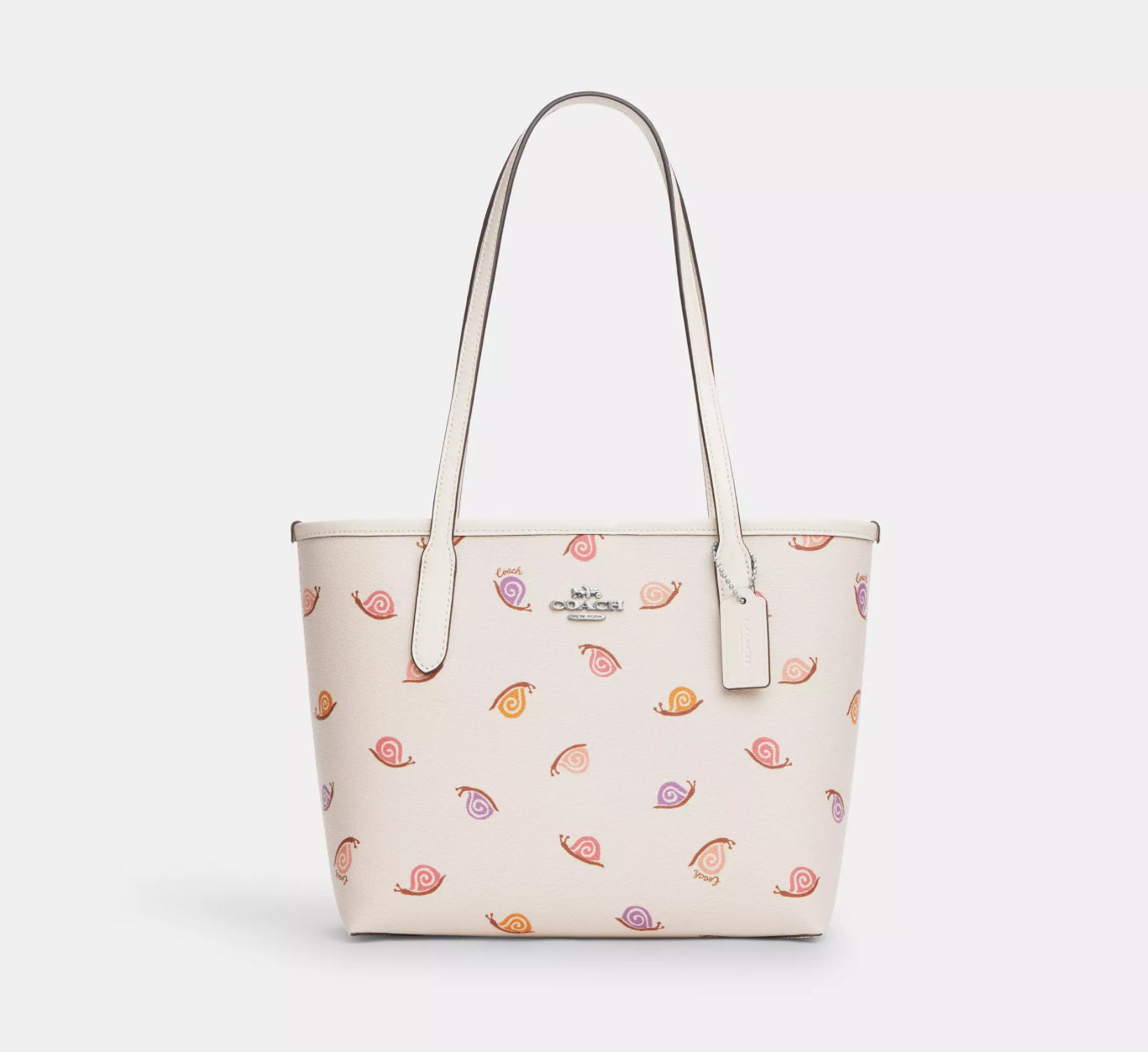 Coach Small City Tote With Snail Print