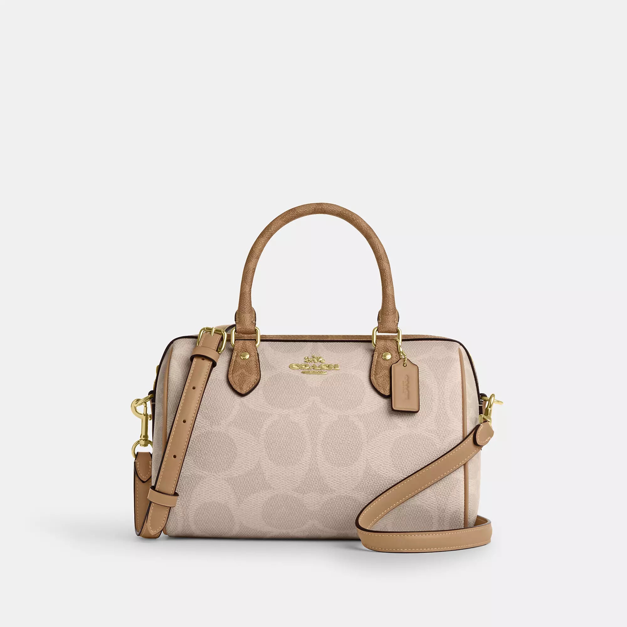 Coach Outlet Rowan Satchel Bag In Blocked Signature Canvas