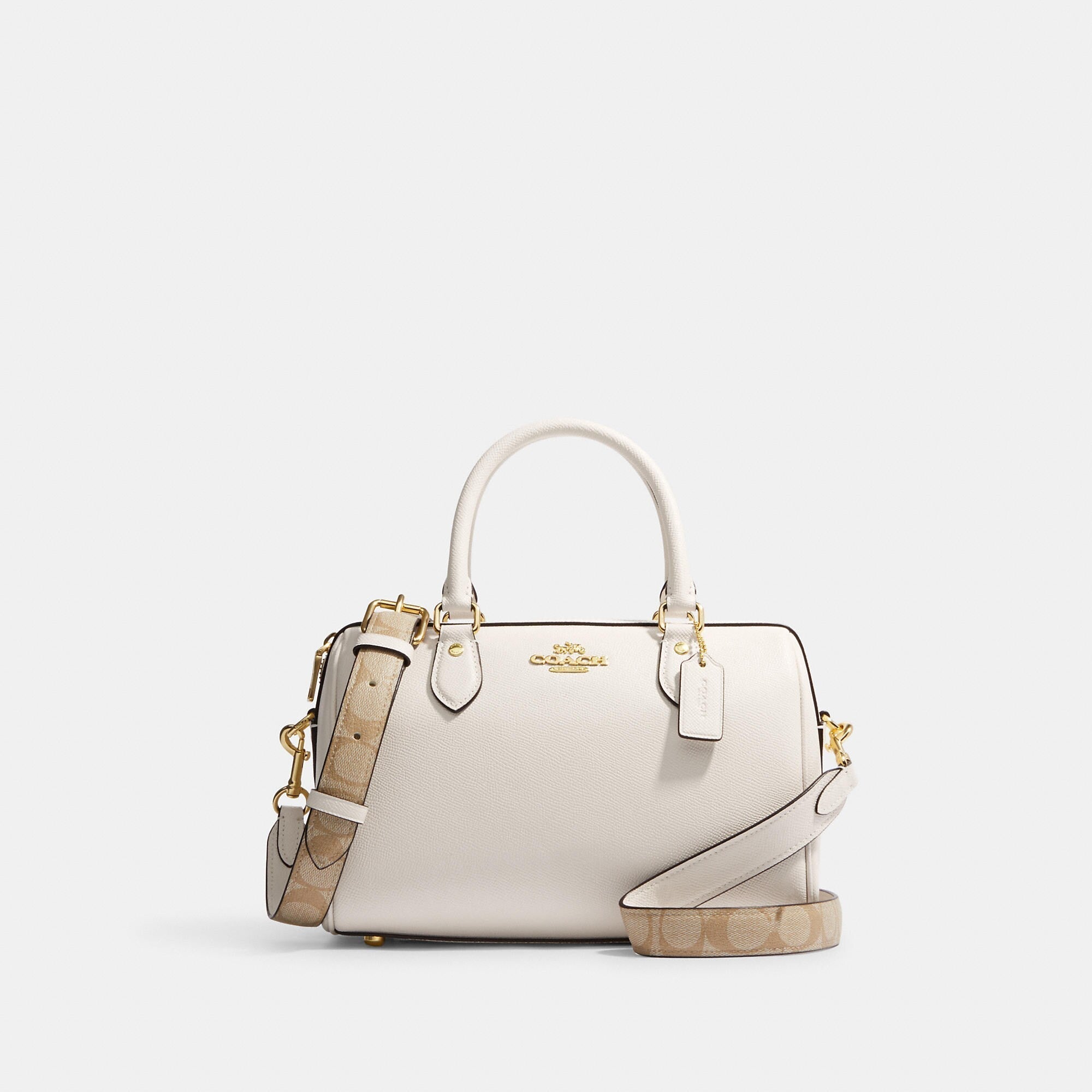 Coach Outlet Rowan Satchel With Signature Canvas Detail