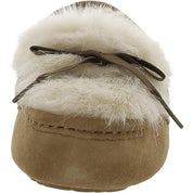 Tazz Womens Suede Moccasin Slippers