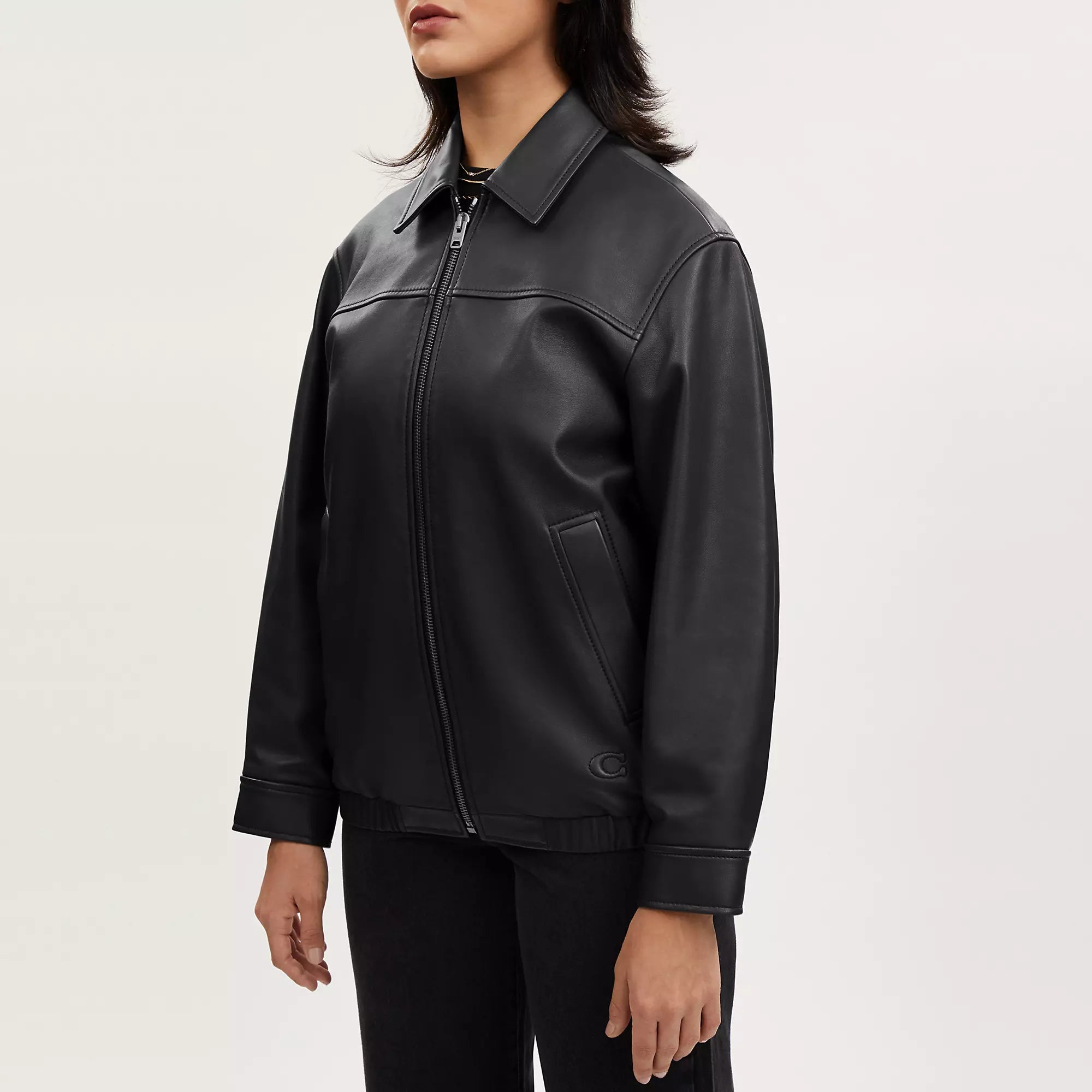 Coach Outlet Oversized Leather Jacket